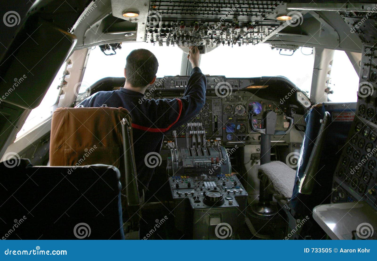 Pilot at Controls stock image. Image of pilot, captain 733505