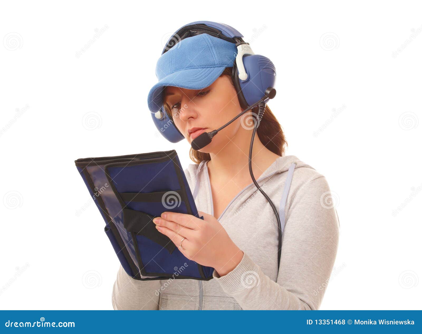 Pilot with headset stock photo. Image of pilot, education 13351468