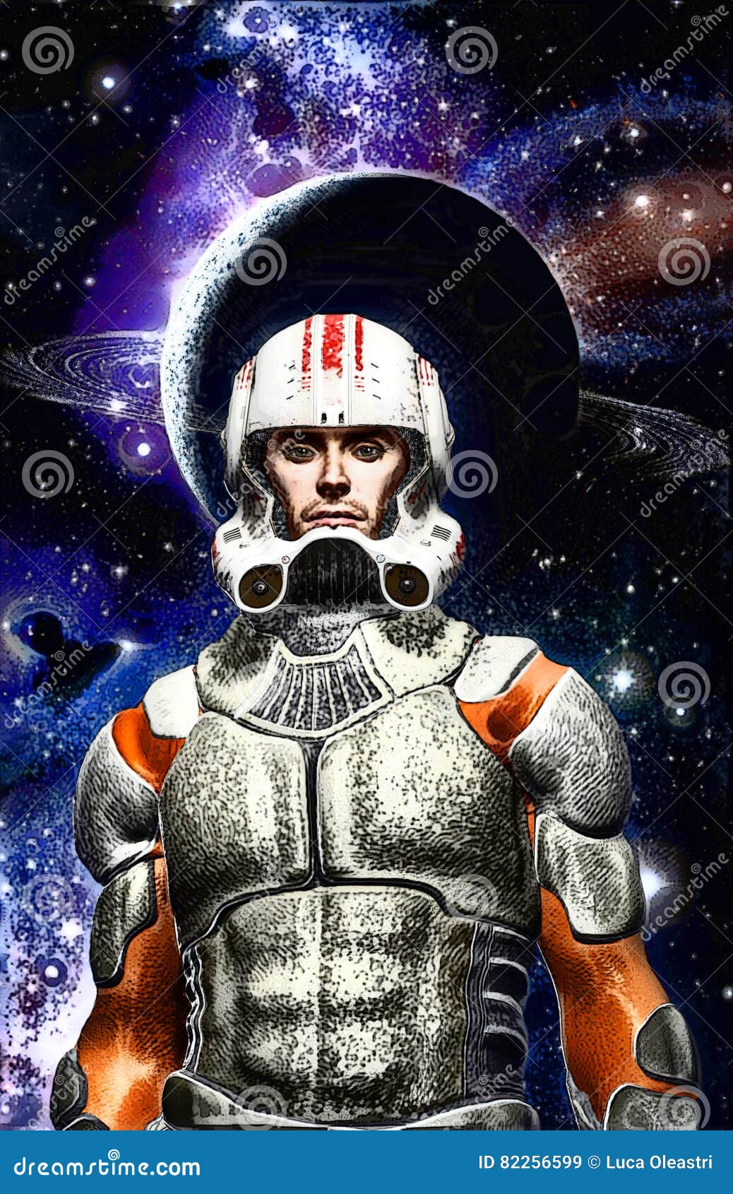 Pilote De Commandant De L'espace D'astronaute Peint Illustration Stock -  Illustration du cratère, cache: 82256599