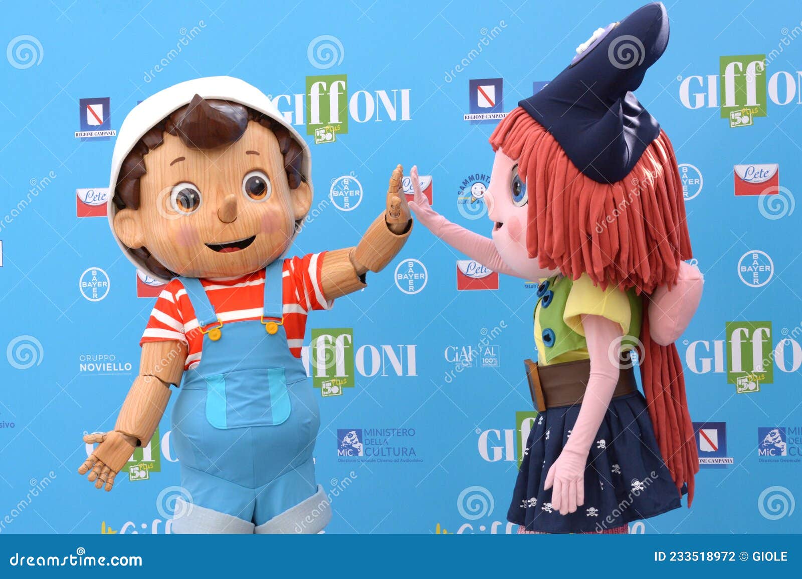 Pinóquio E Amigos No Festival De Filmes Giffoni 50 Plus Imagem de