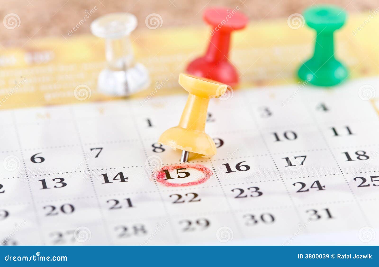 Pin and calendar. stock image. Image of business, paper 3800039