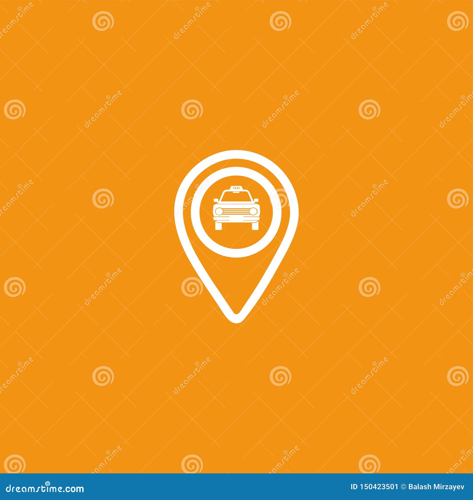 Pin Car on Map Icon Illustration. Stock Vector Illustration of blue