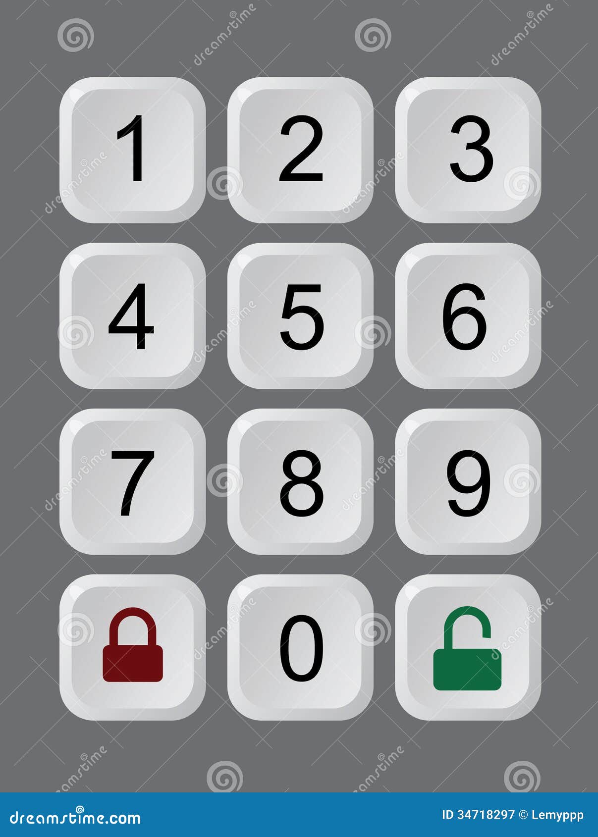 Pin Code Pad Royalty Free Stock Photography - Image: 34718297