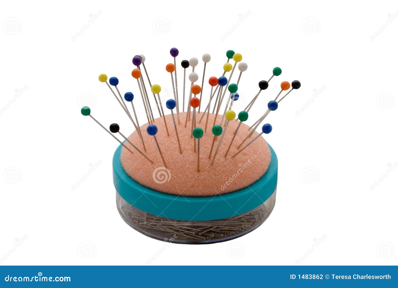 Pin Cushion stock photo. Image of sharp, fastener, colors 1483862