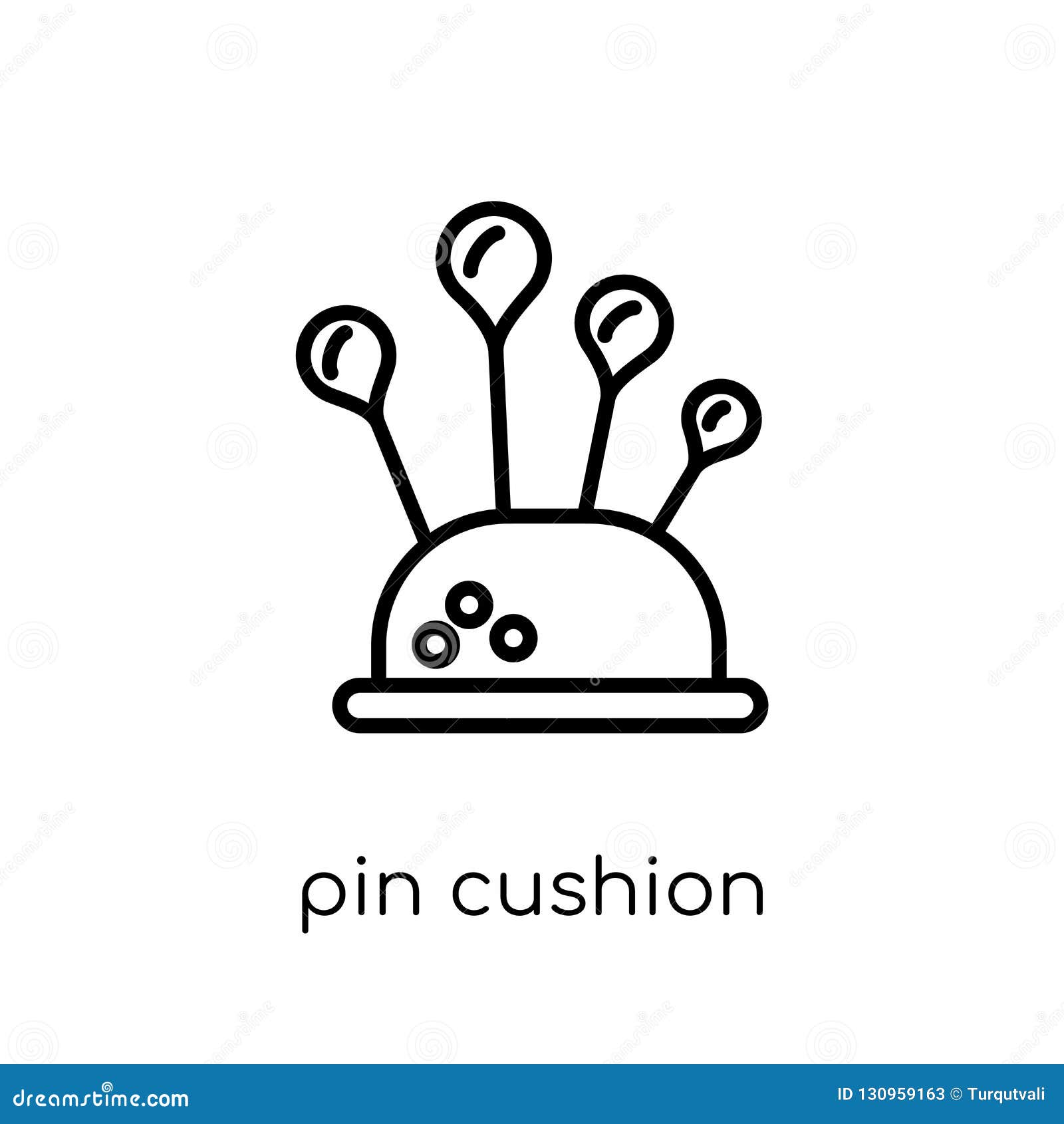 Pin Cushion Icon Trendy Modern Flat Linear Vector Pin Cushion I Stock