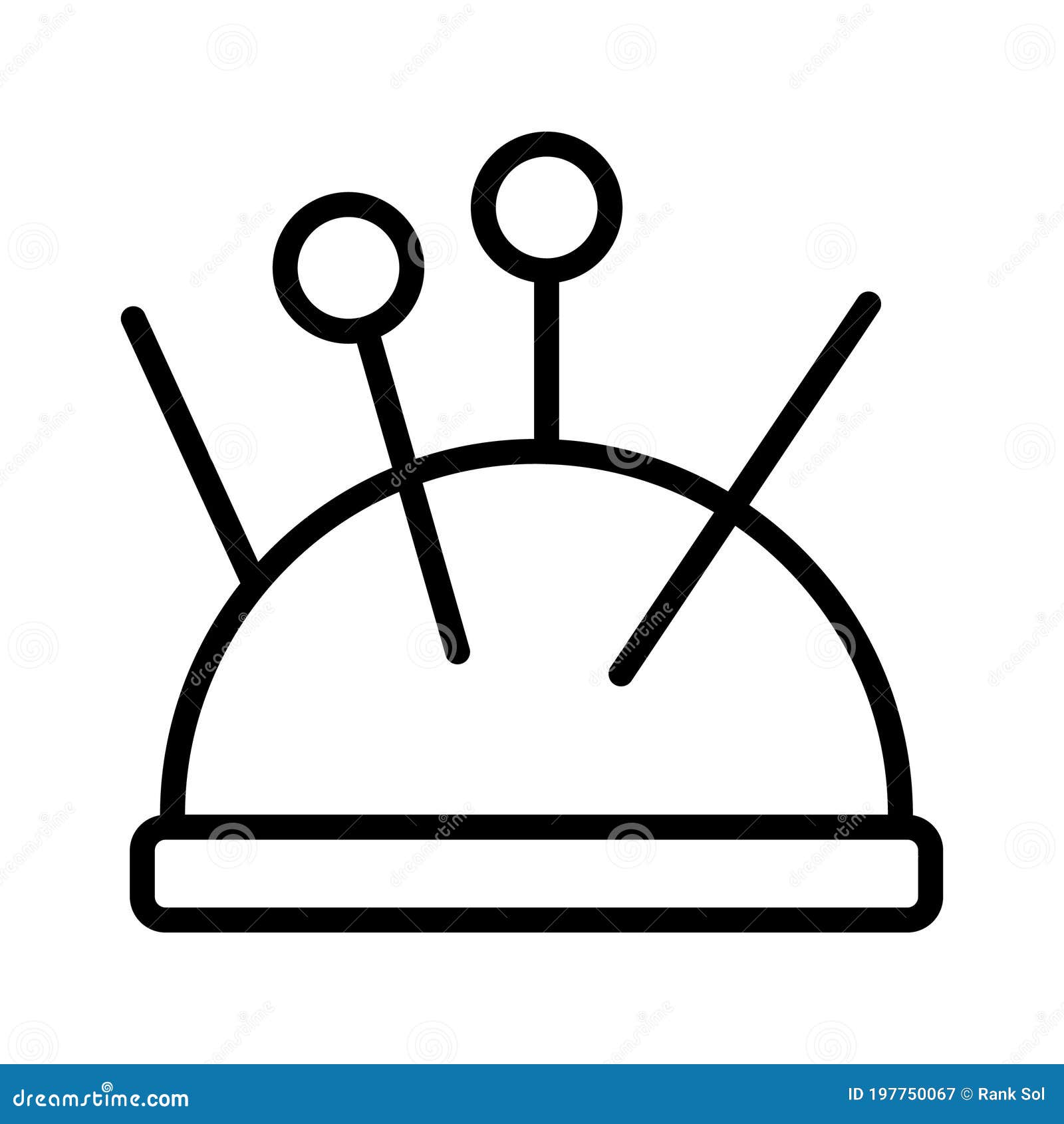 Sewing pin vector icon, Stock vector