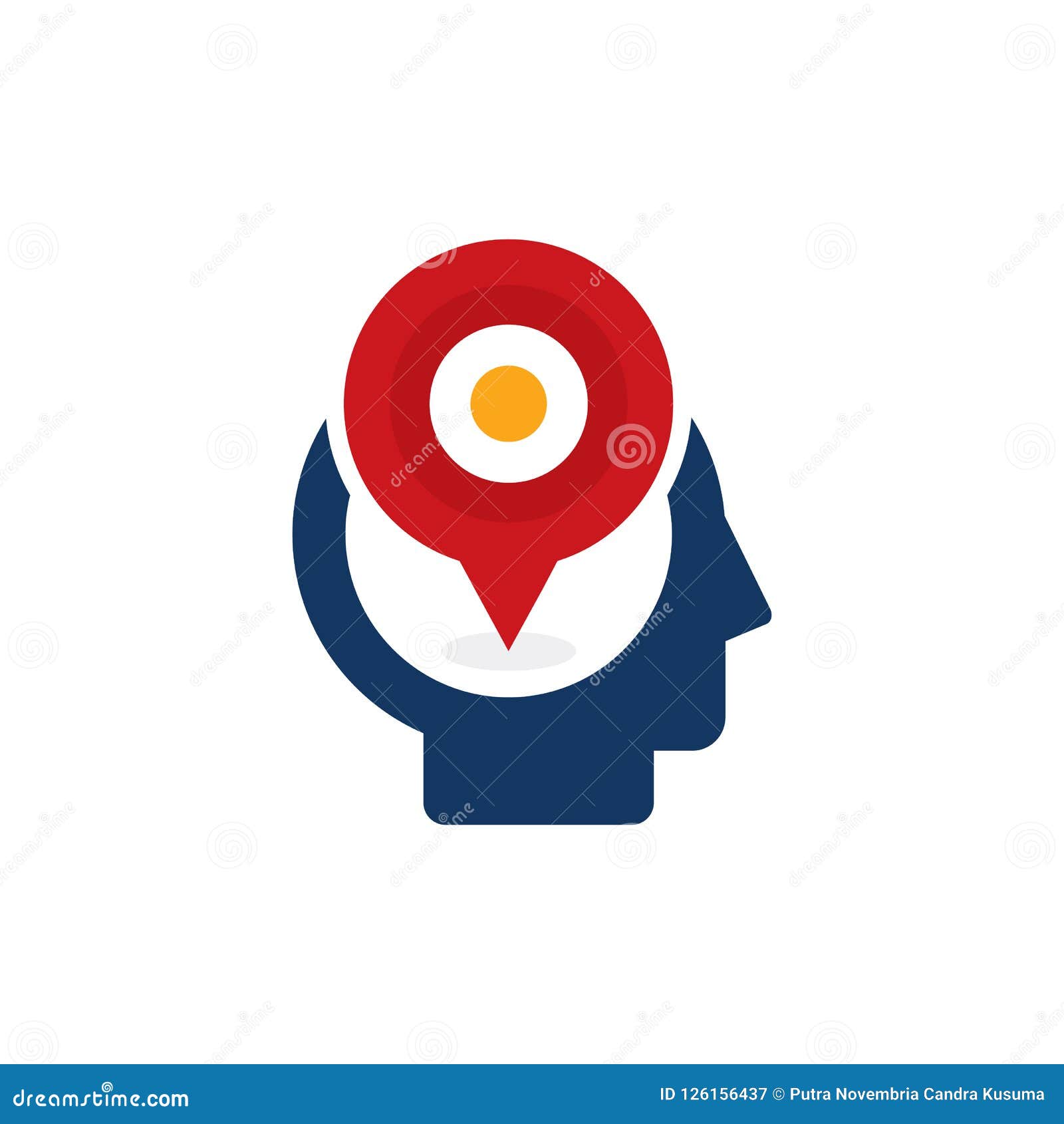 Pin Head Logo Icon Design stock vector. Illustration of element 126156437