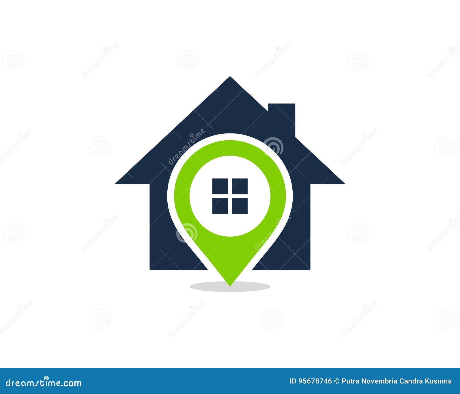 Pin Location House Home Icon Logo Design Element Stock Vector ...