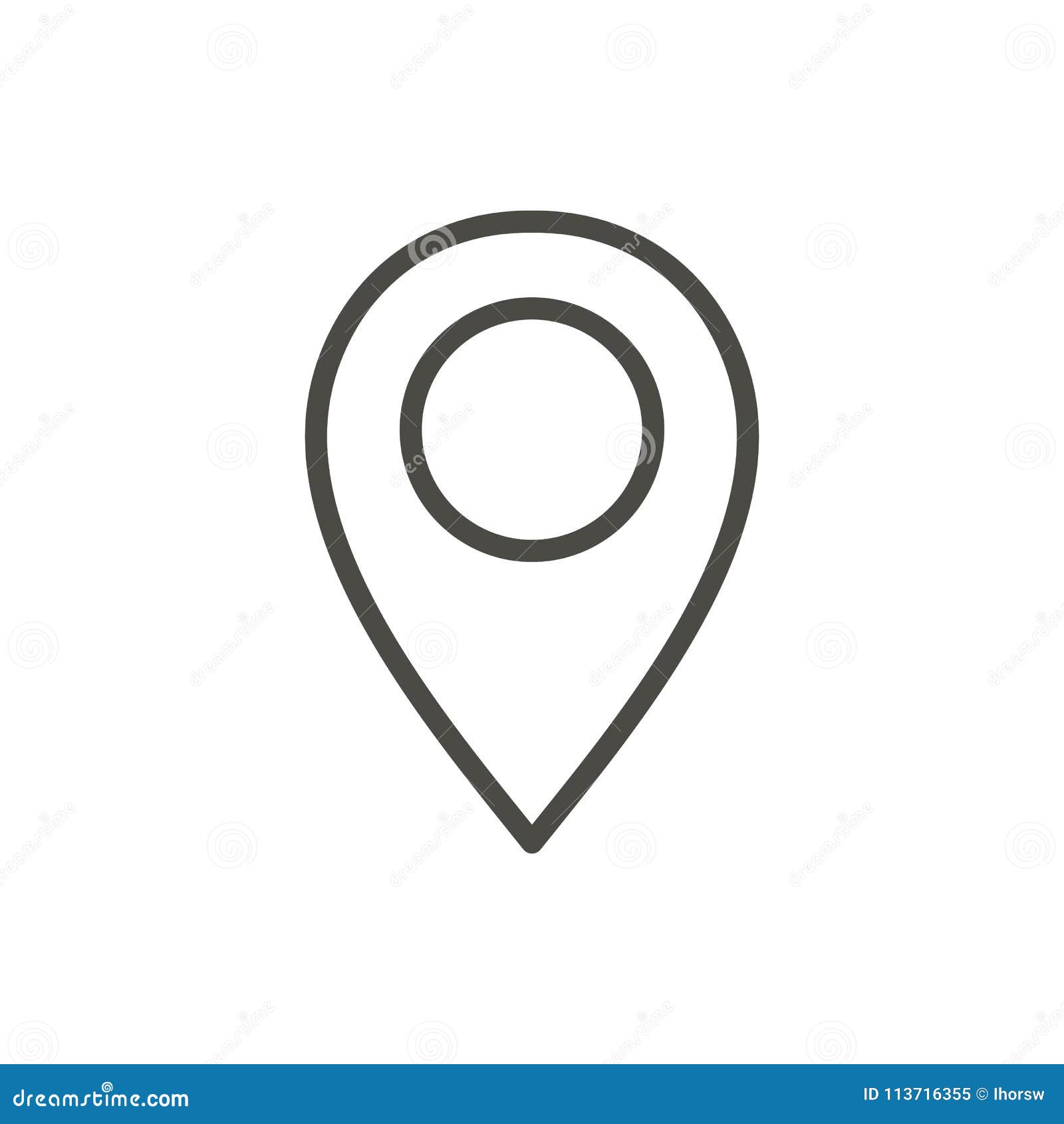 Pin Map Icon Vector. Line Location Symbol Stock Vector Illustration