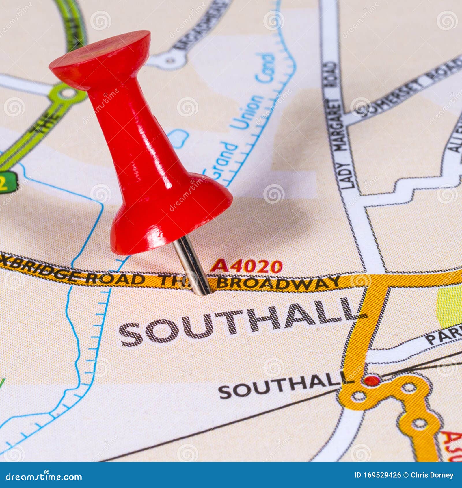 Southall on a UK Map editorial photo. Image of close - 169529426