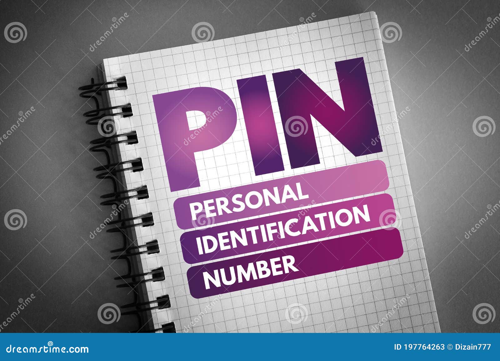 PIN Personal Identification Number Acronym Stock Image Image of business, customer 197764263