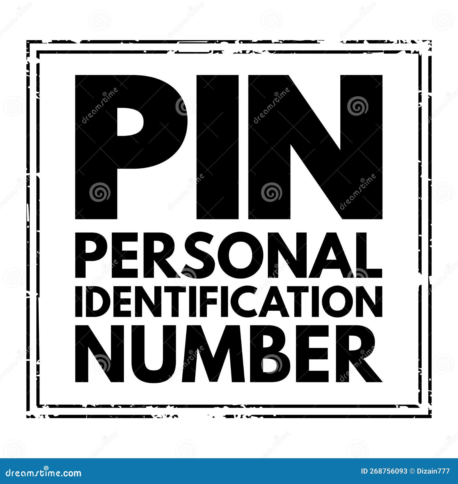 PIN Personal Identification Number Passcode Used in the Process of Authenticating a User