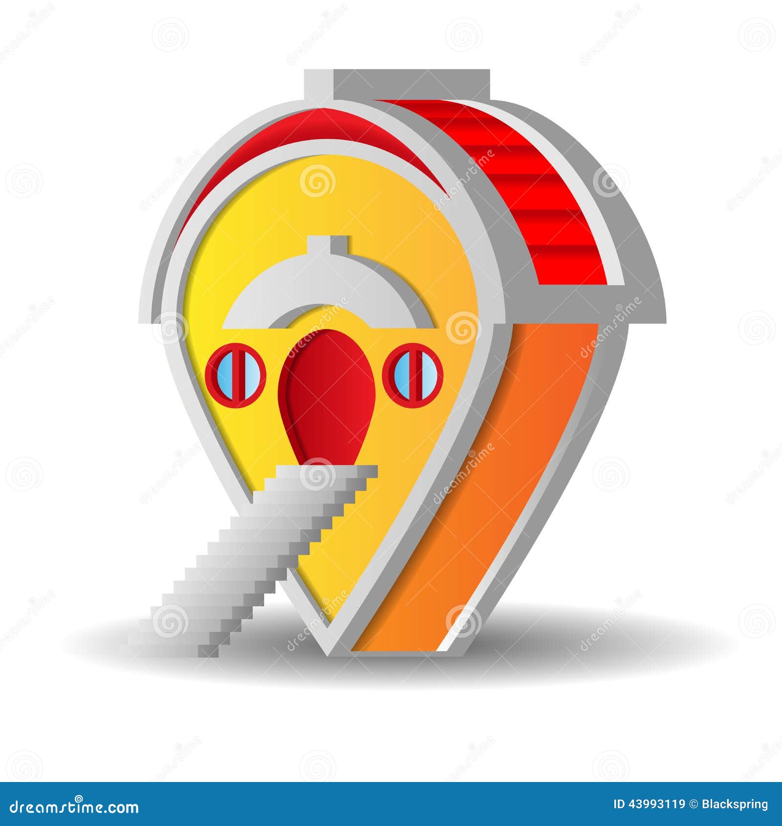 Pin Pointer Looking Like House Stock Vector Illustration of