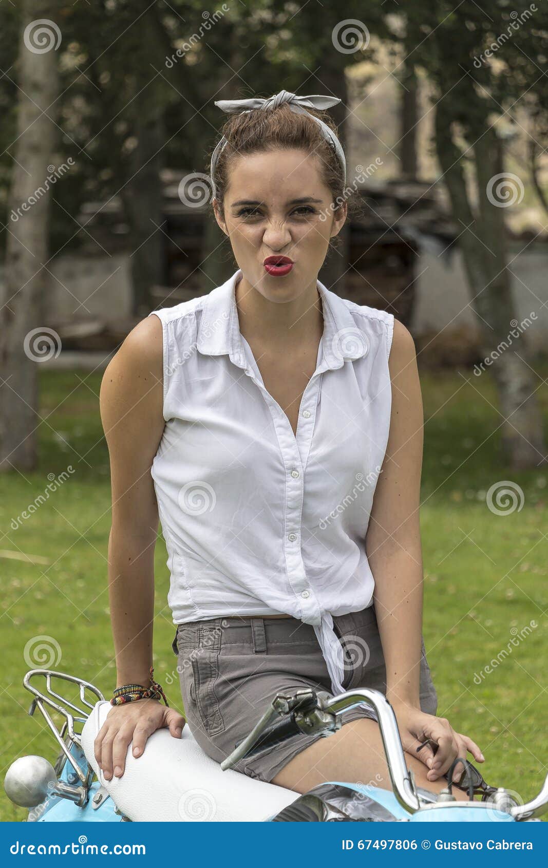 Pin up expressions stock photo. Image of faces, model 67497806
