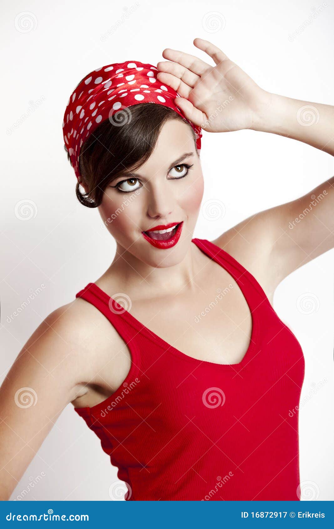 Pinup girl stock image. Image of person, portrait 16872917