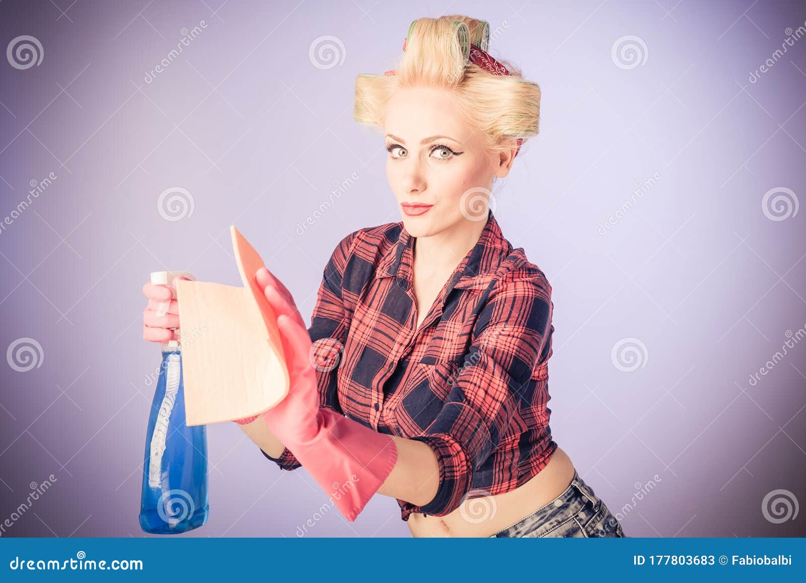 Beautiful Young Retro Pinup Woman Stock Photo - Download 
