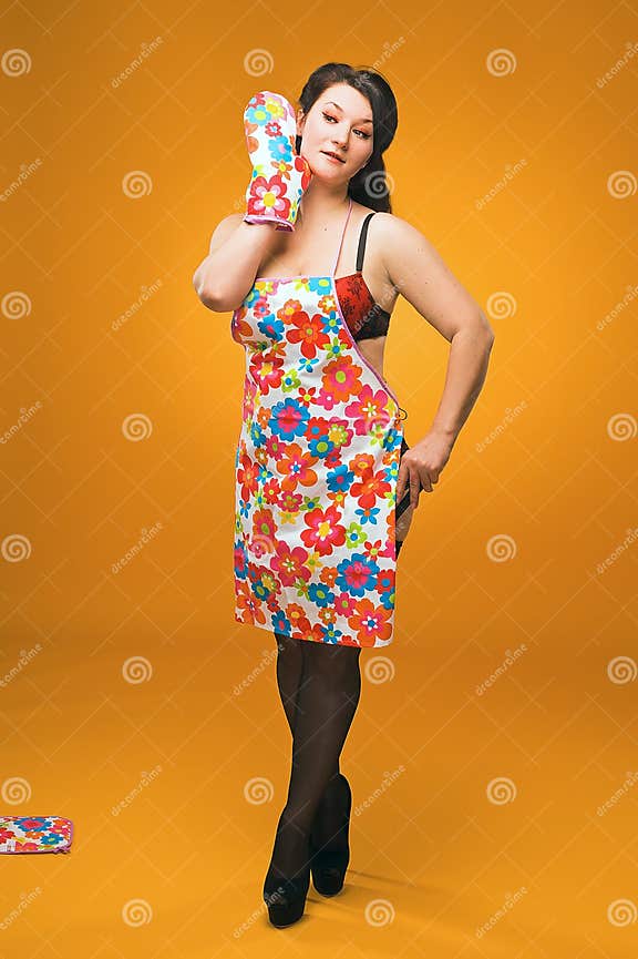 Pin Up Housewife Stock Image Image Of Care Brunette 43806045