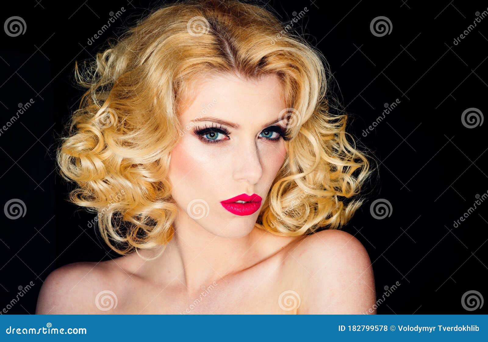 1600px x 1124px - Pin Up Woman with Naked Shoulders, Isolated on Black Background,  Copy-space. Pinup Style Portrait of a Beautiful and Stock Photo - Image of  gorgeous, caucasian: 182799578