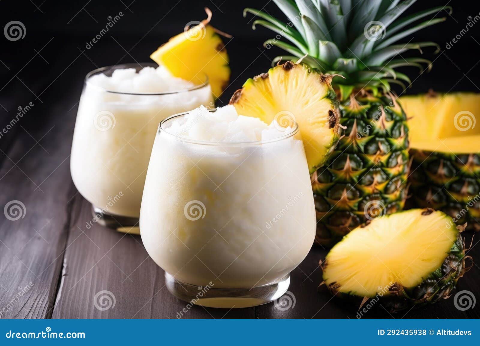 Pina Colada Daiquiri with Pineapple and Coconut Stock Photo Image of tropical, generated