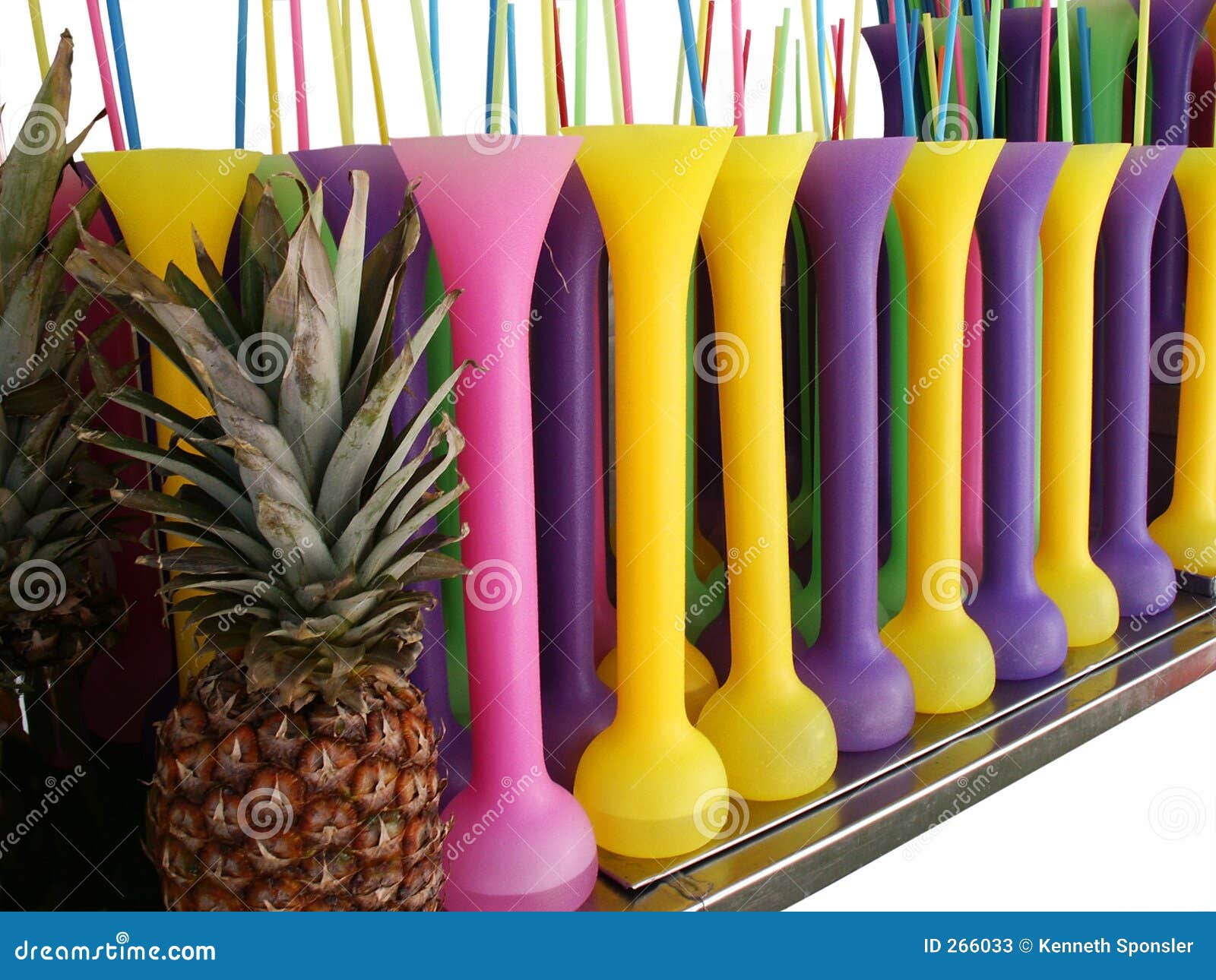 Pina Coladas in Tall Glasses Stock Image Image of drink, plastic 266033