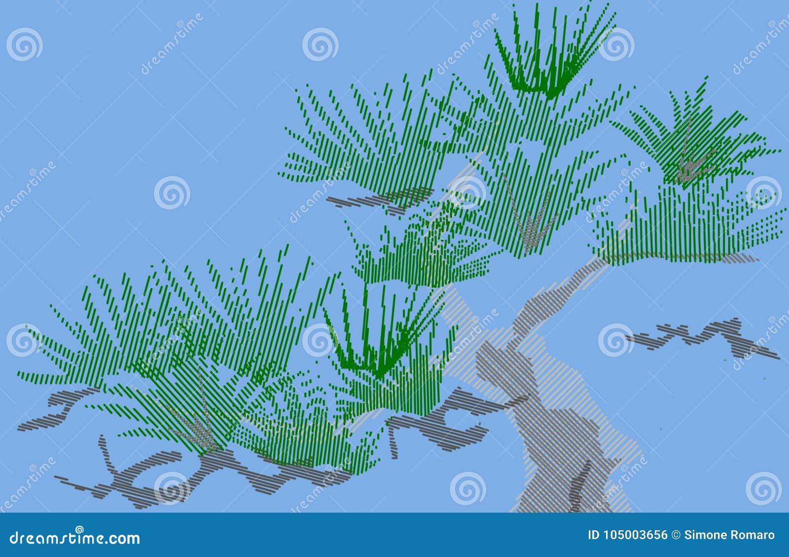 pine branch 3 light blue character of the soul