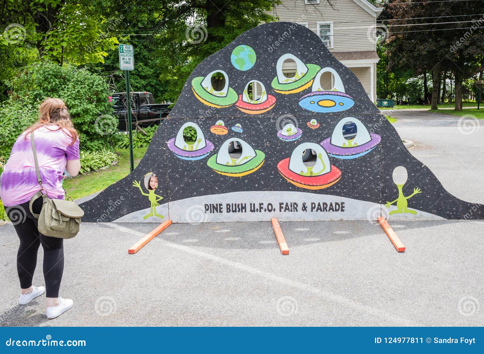 Pine Bush UFO Fair Flying Saucer Photo Opp Editorial Photo Image of