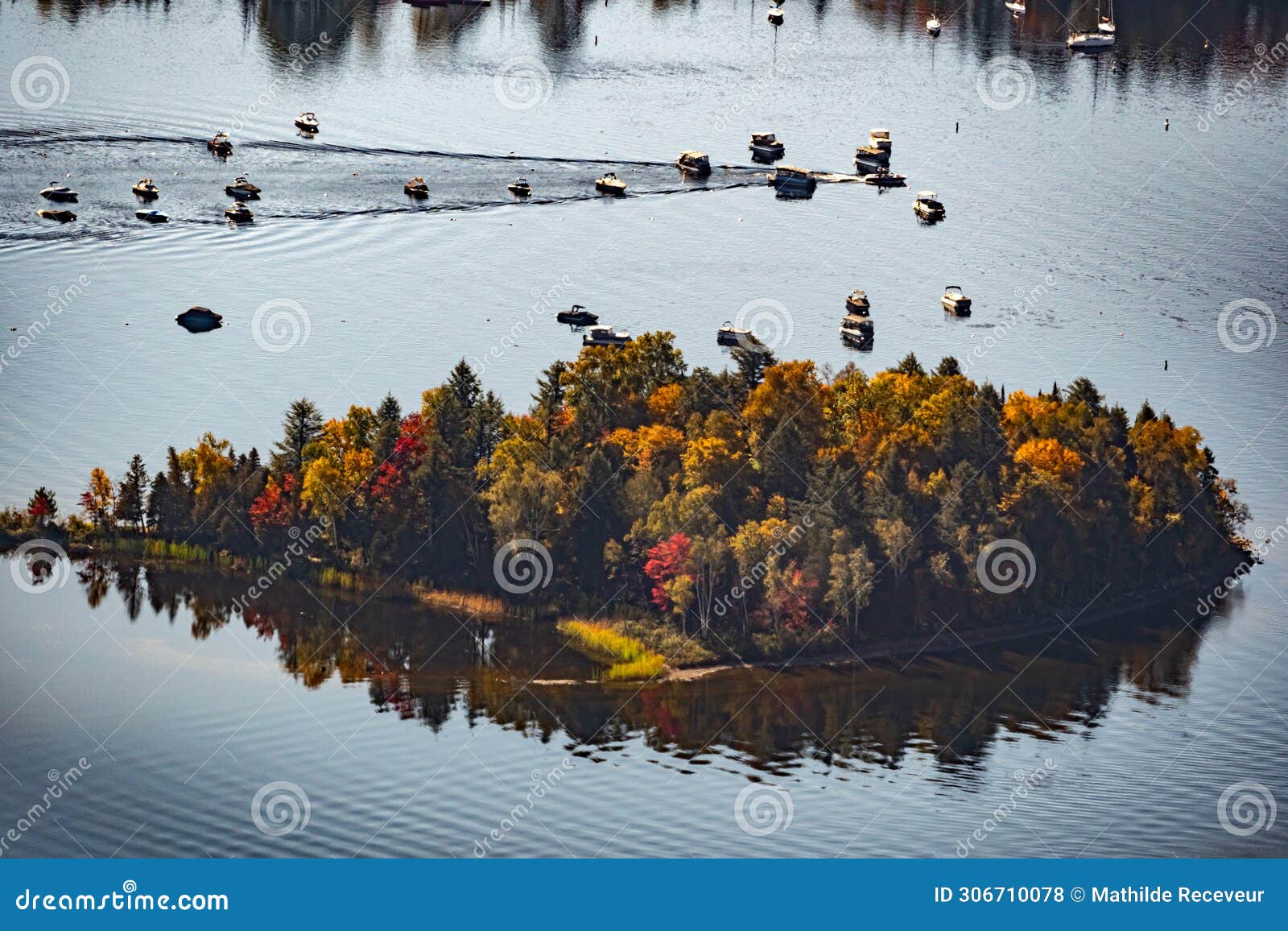 pine island in the middle of wapizagonke lake