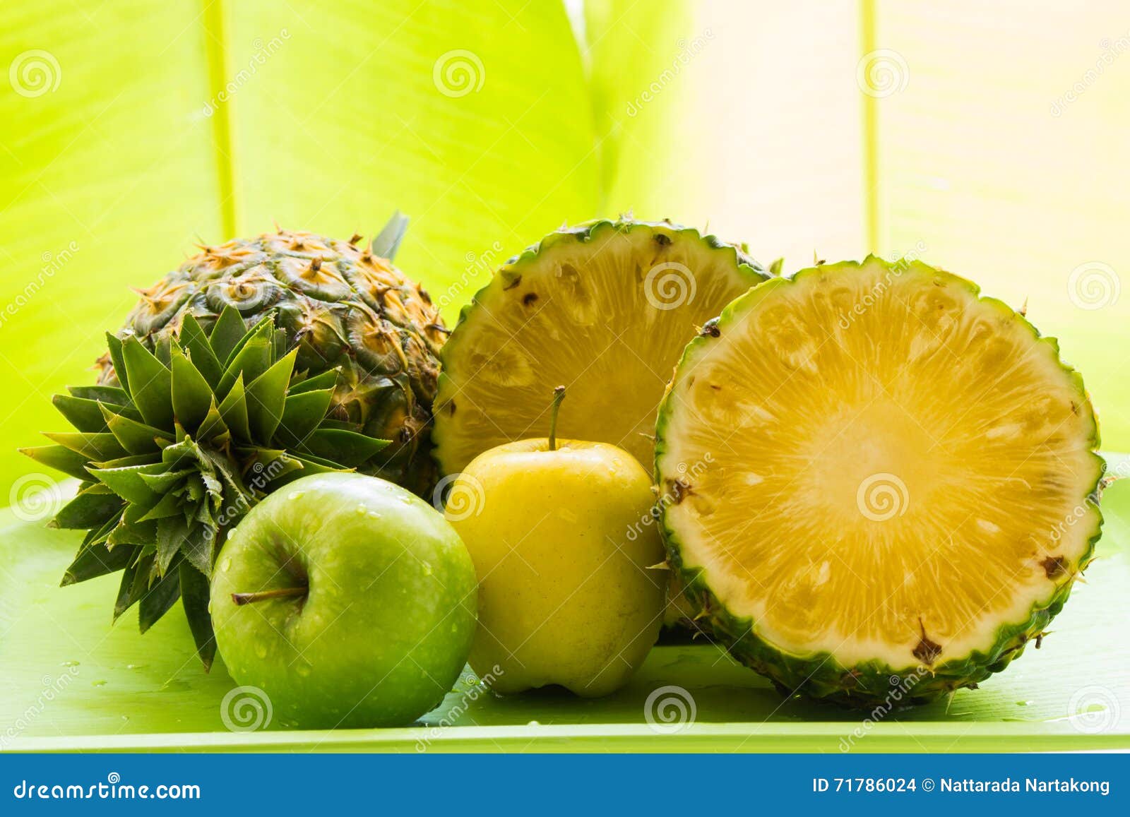 Pineapple, apple stock photo. Image of closeup, orange 71786024