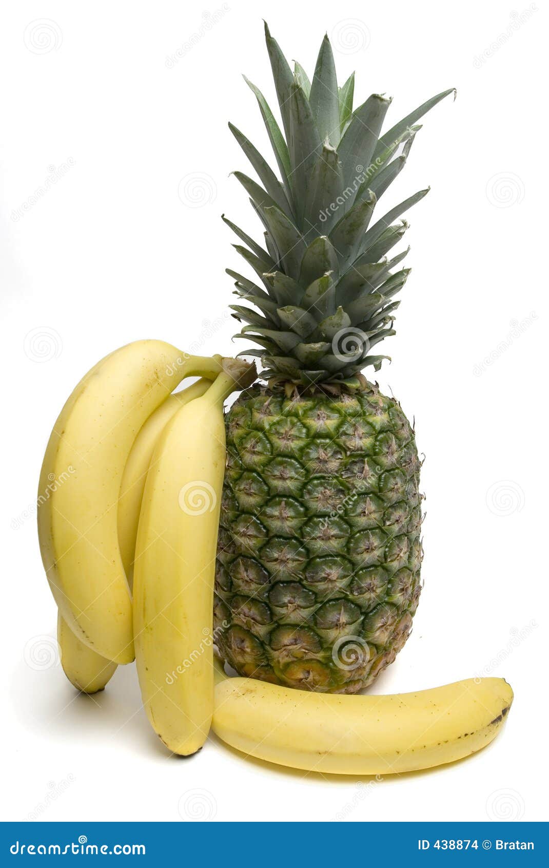Pineapple and bananas stock photo. Image of juicy, lowfat 438874