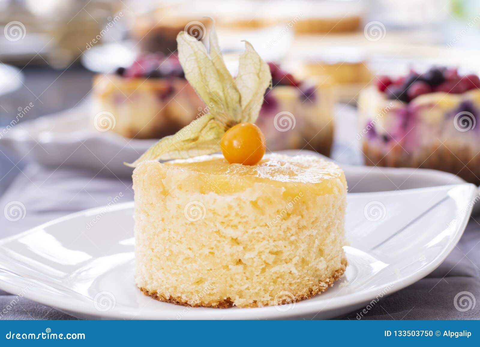 Pineapple Cake with Fresh Pineapple Stock Photo Image of beautiful