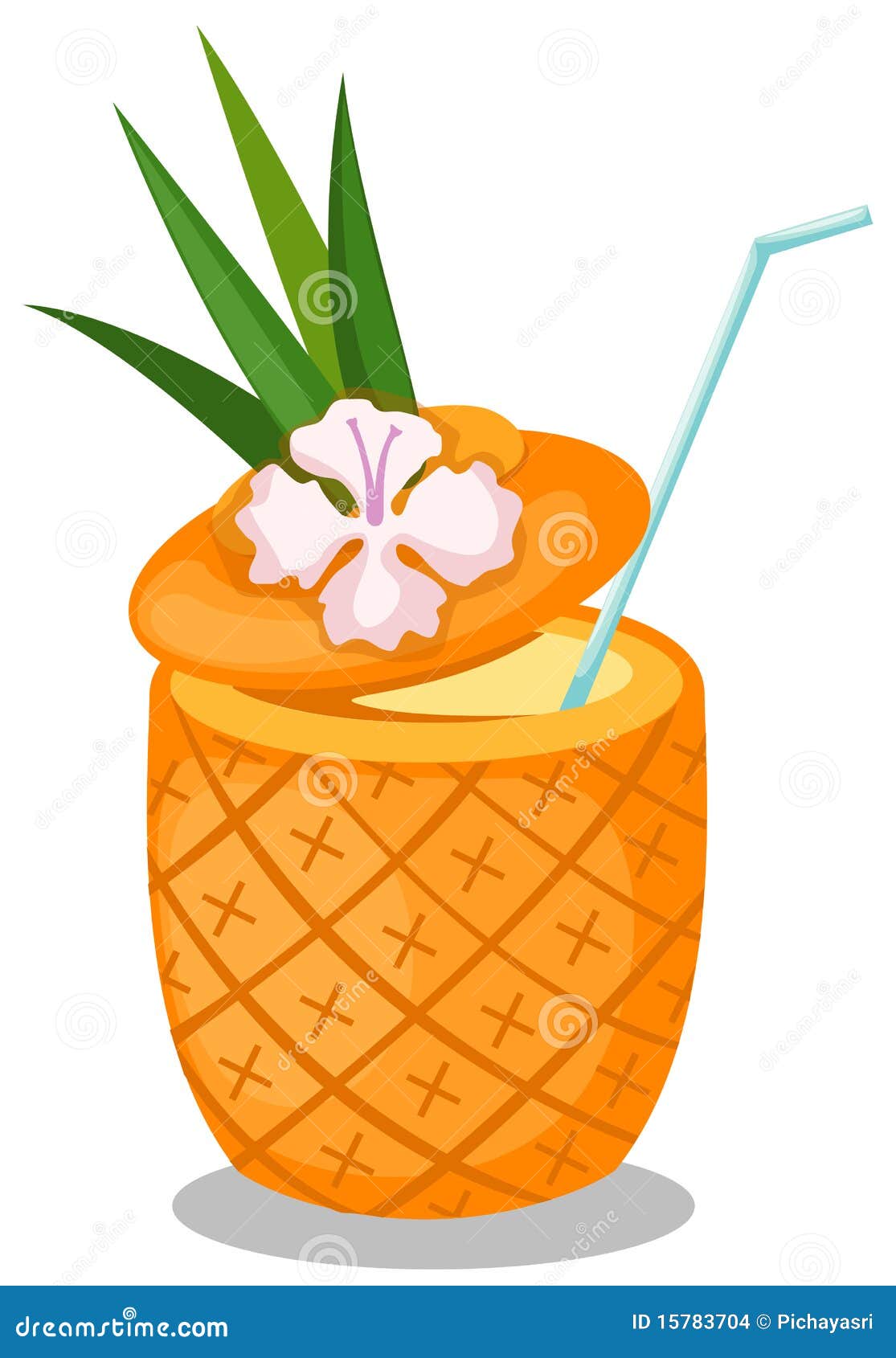 Pineapple cocktail stock vector. Illustration of beverage 15783704