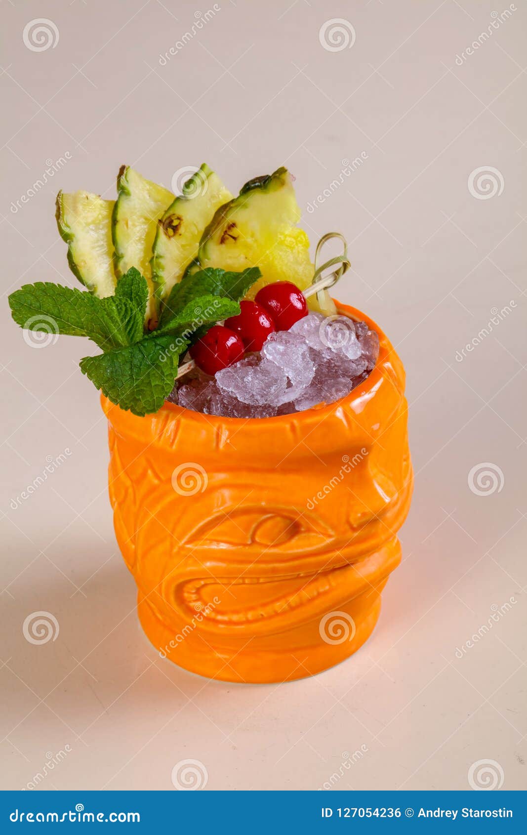 Pineapple Cocktail with Mint Stock Photo Image of diet, freshness