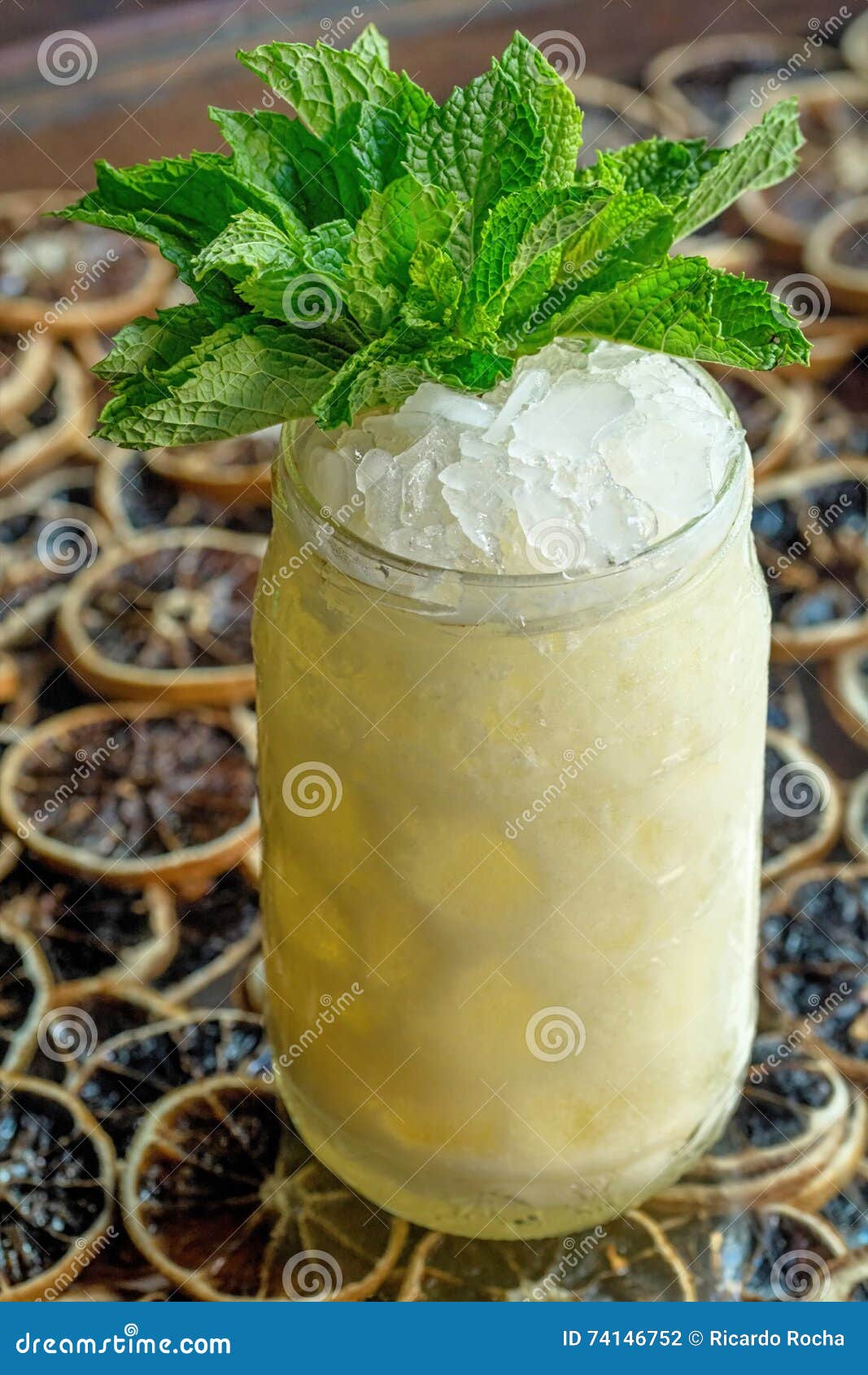 Pineapple Cocktail with Mint Stock Photo Image of summer, drink 74146752