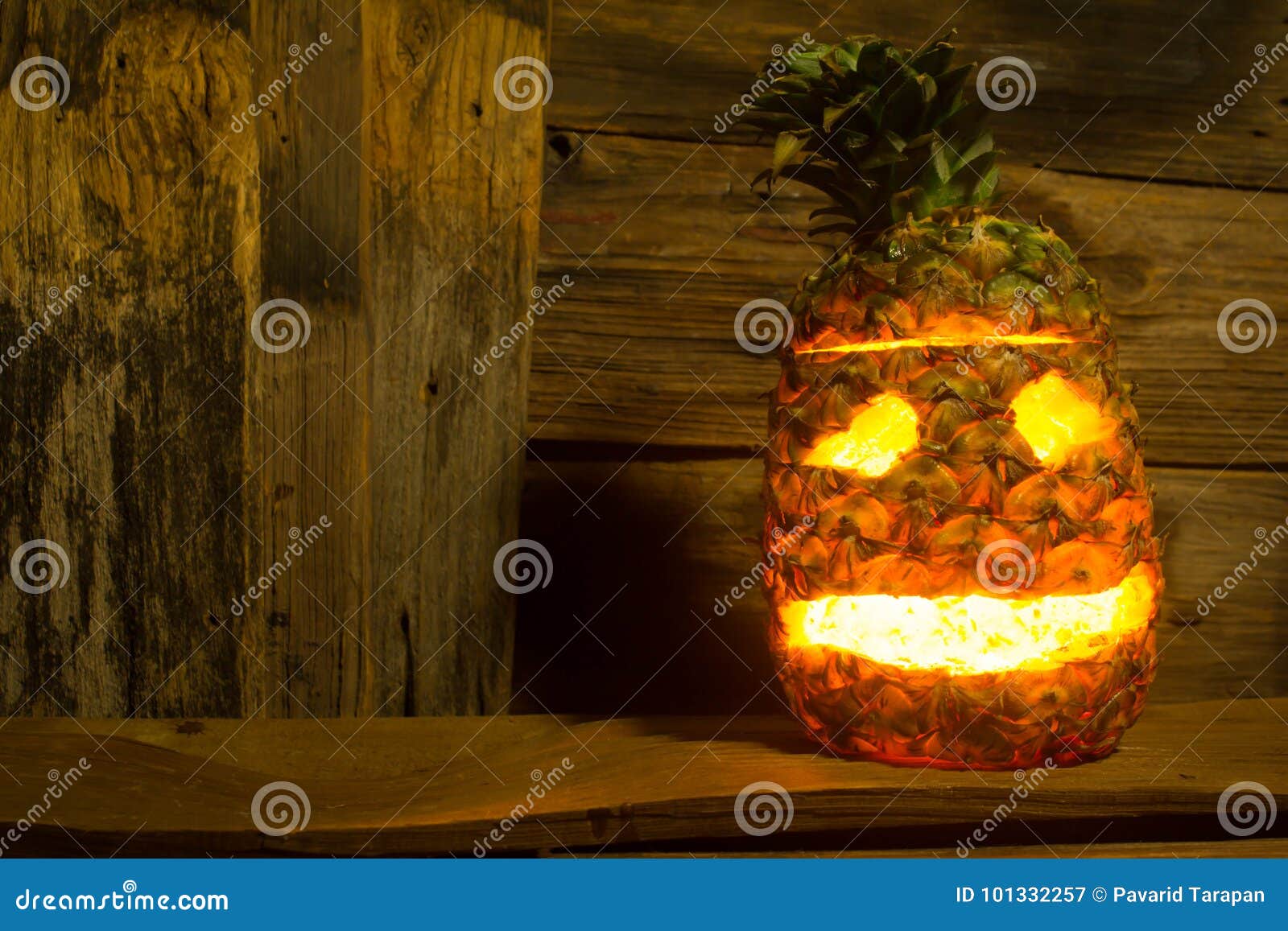 Pineapple Halloween stock image. Image of funny, seasonal 101332257