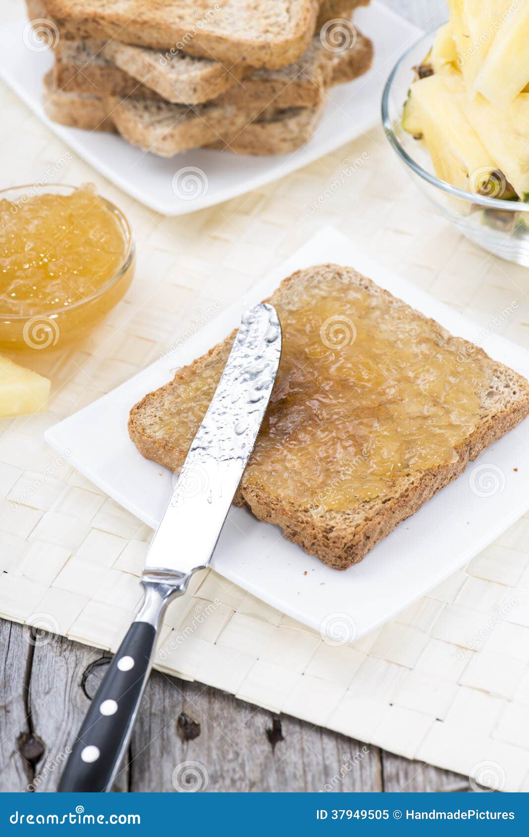 Pineapple Jam Sandwich stock image. Image of juicy, preserve 37949505
