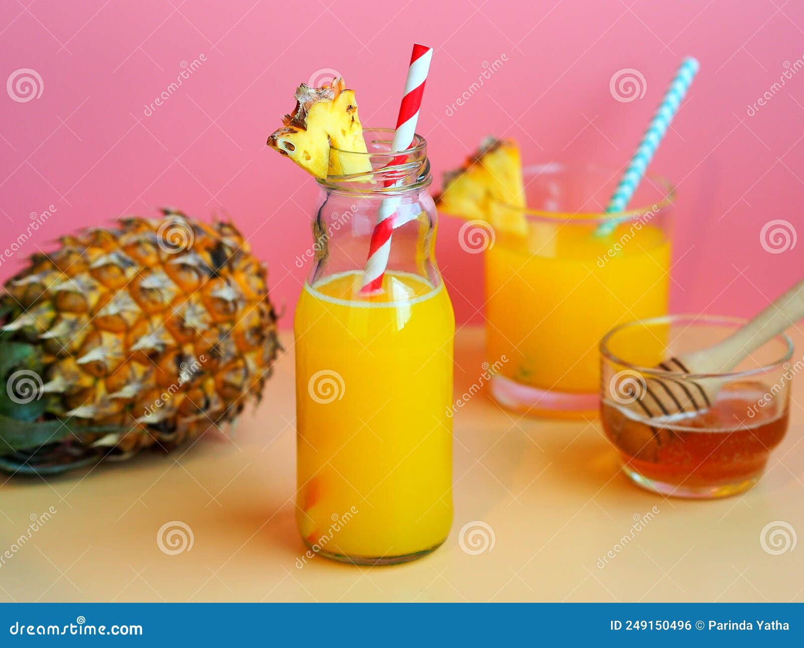Pineapple Juice for Summer Drinks Concept. Stock Photo Image of leaf, drinks 249150496
