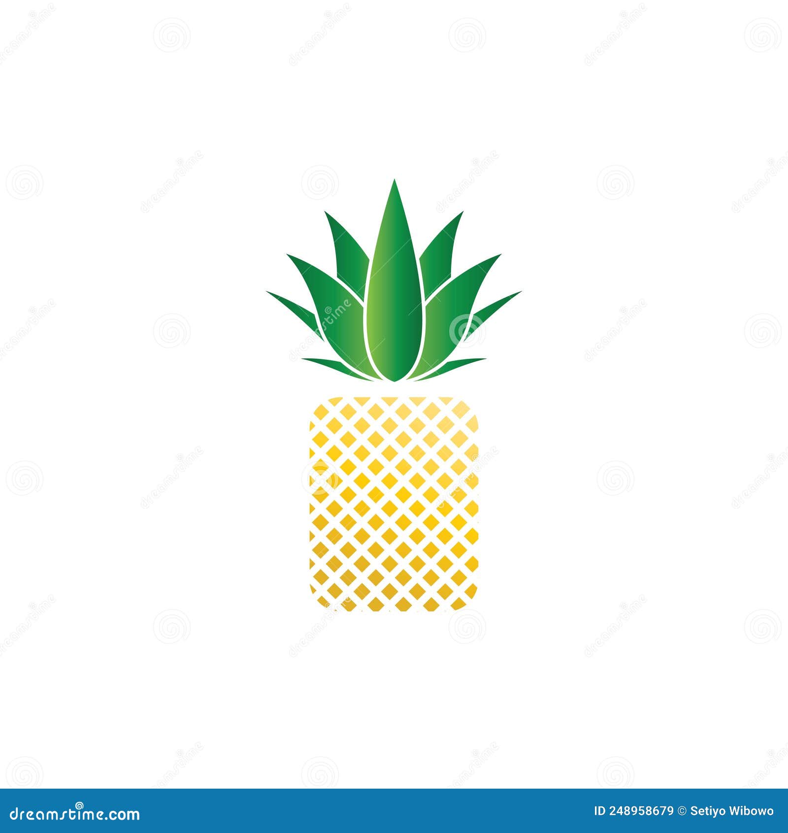 Pineapple Logo Vector Illustration Background Stock Vector