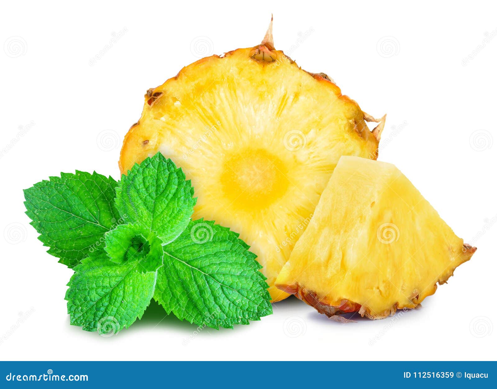 Pineapple and mint stock image. Image of fruit, salvia 112516359