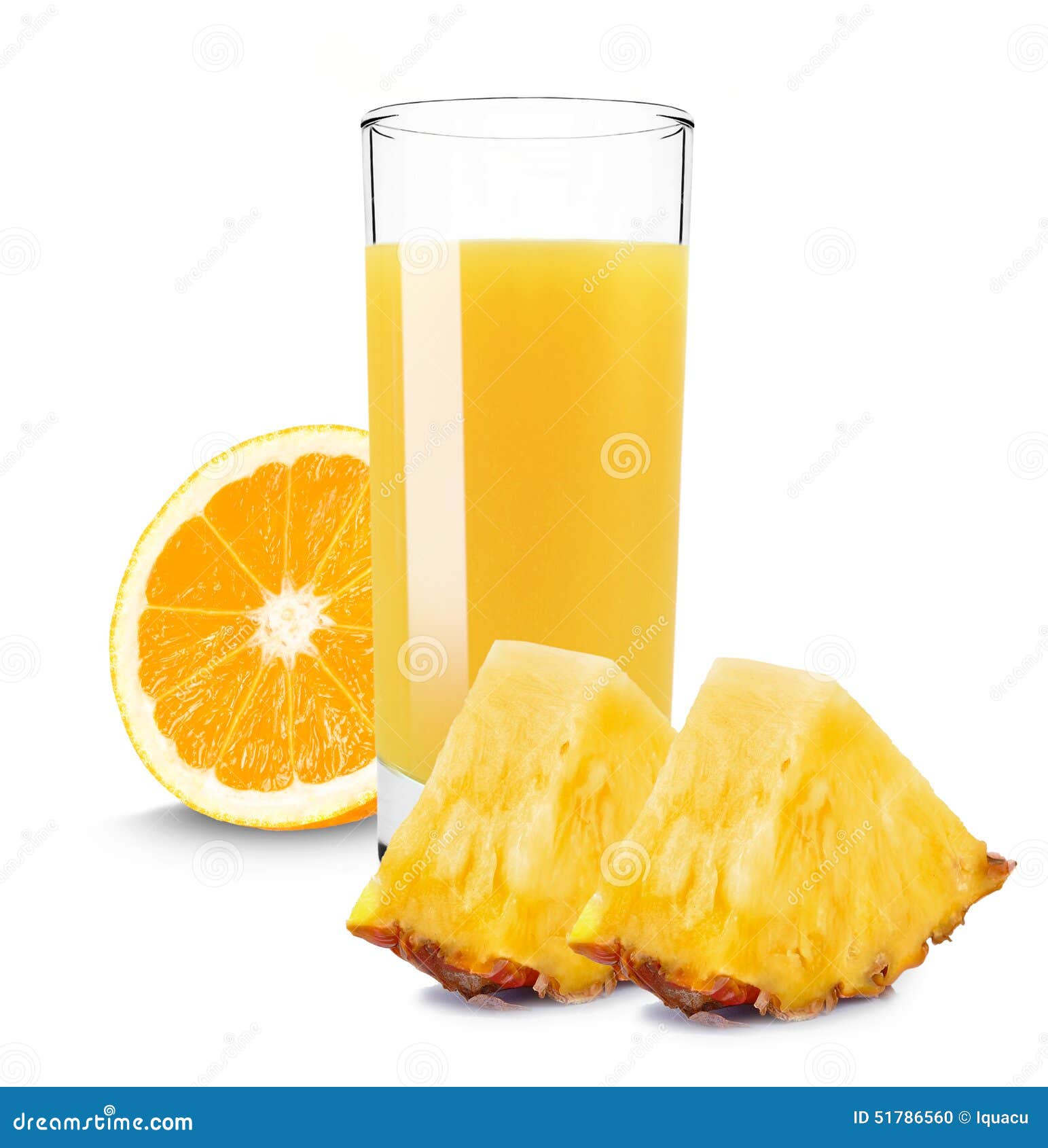 Pineapple Orange Juice Stock Photo Image Of White Healthy 51786560