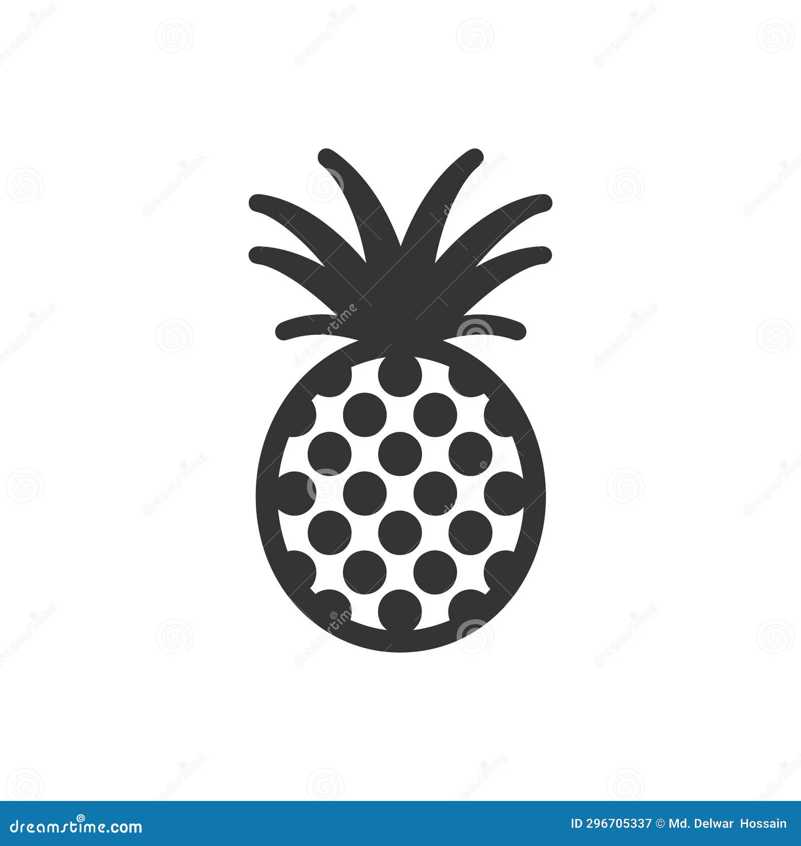 Pineapple ring Icon stock vector. Illustration of vector 296705337