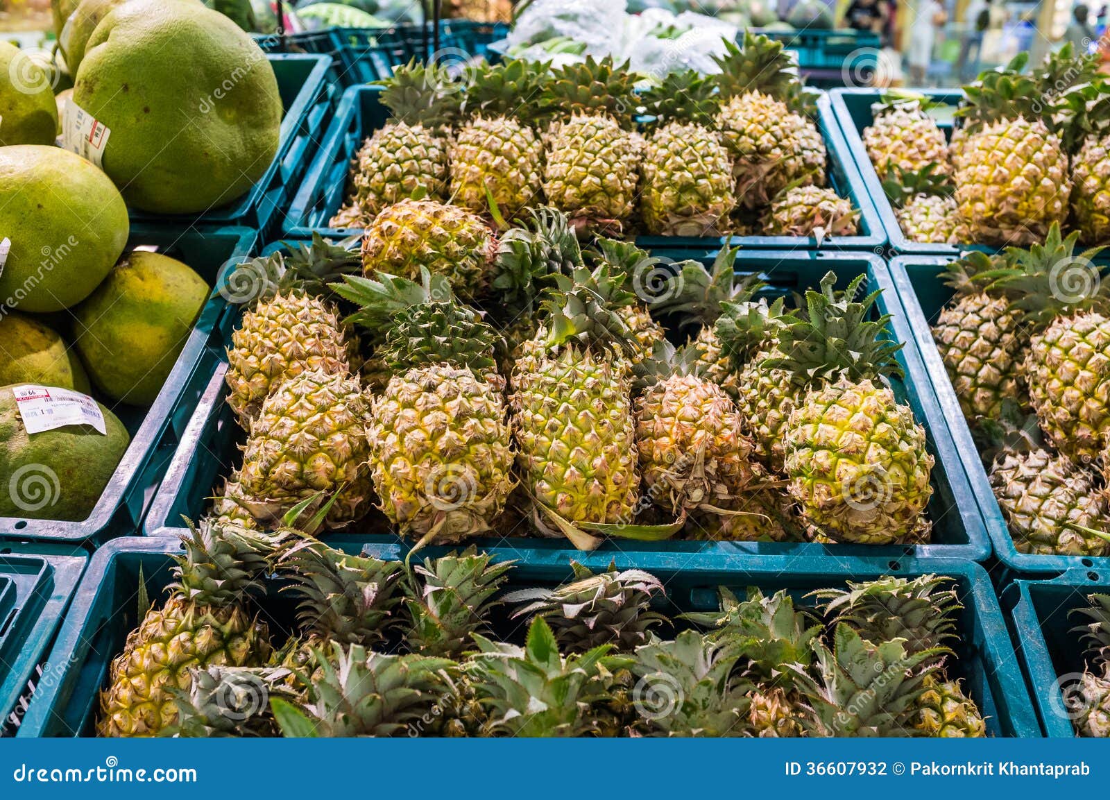 Pineapple for Sell stock photo. Image of asian, market 36607932
