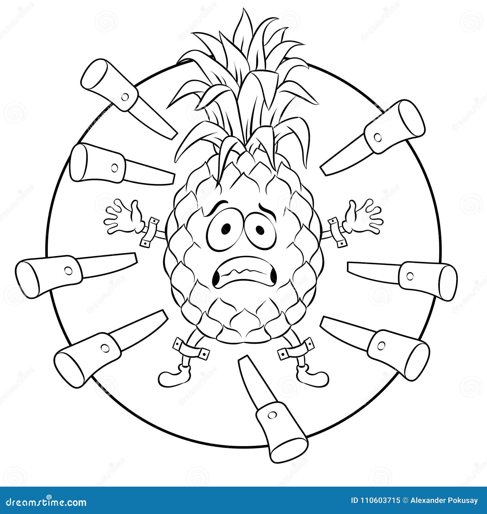 Download Pineapple Target Coloring Book Vector Illustration Stock Vector - Illustration of poster ...