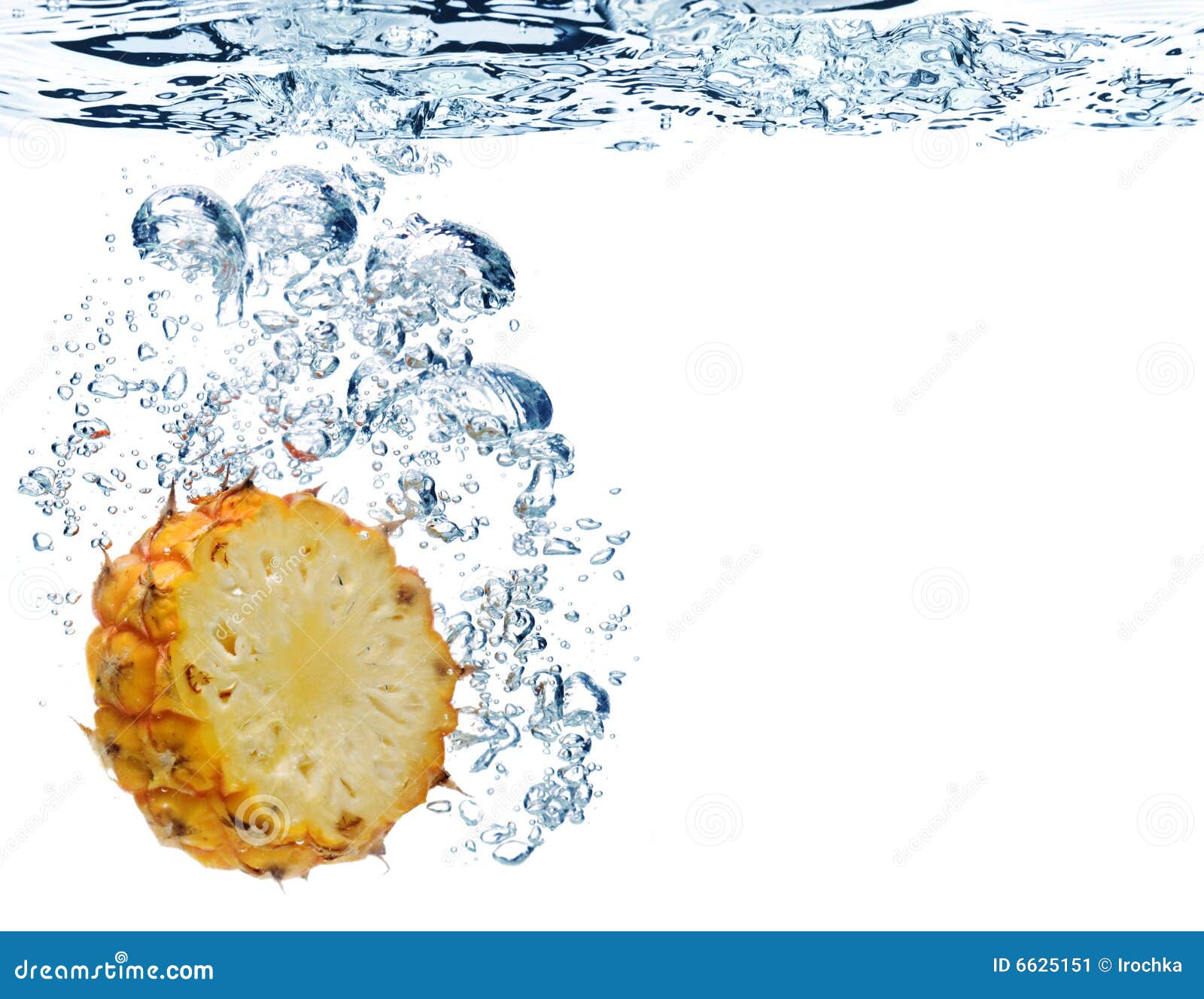 Pineapple in water stock image. Image of splash, natural 6625151