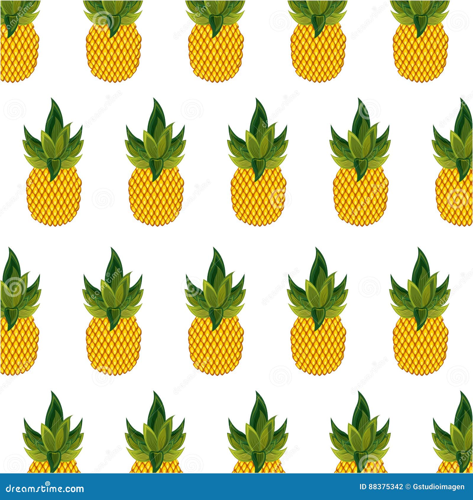 Pineapples Background Design Stock Vector Illustration of plant