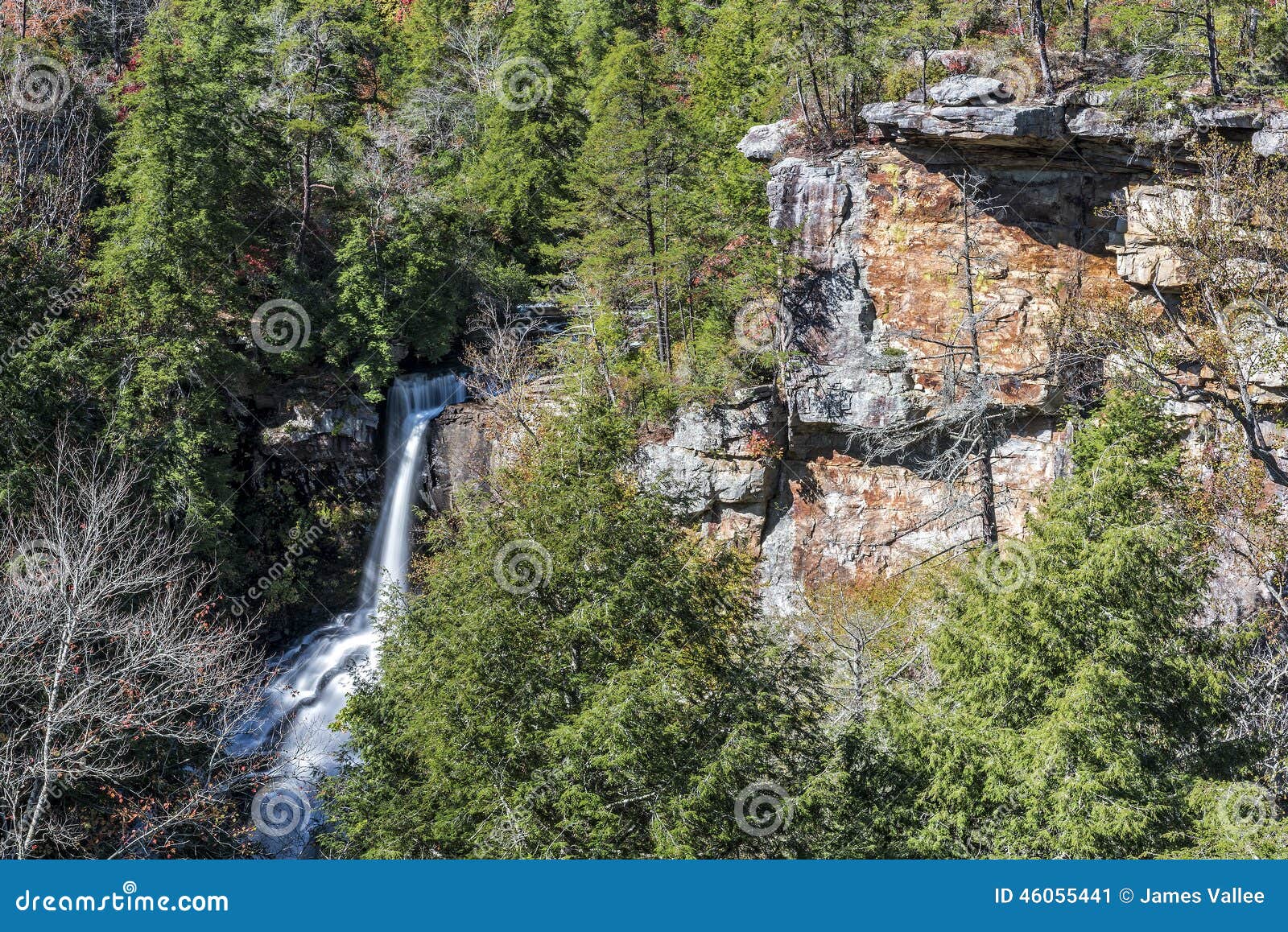 Piney Creek Falls stock image. Image of piney, water 46055441