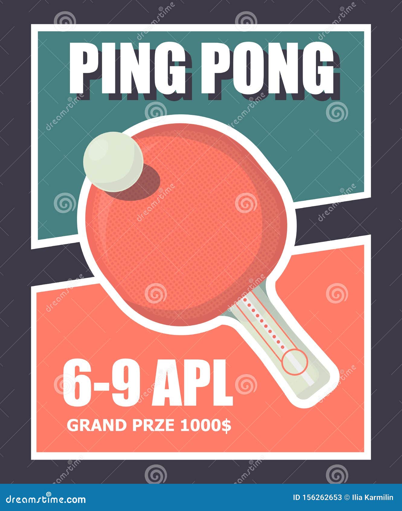 Ping pong or table tennis equipment set Royalty Free Vector