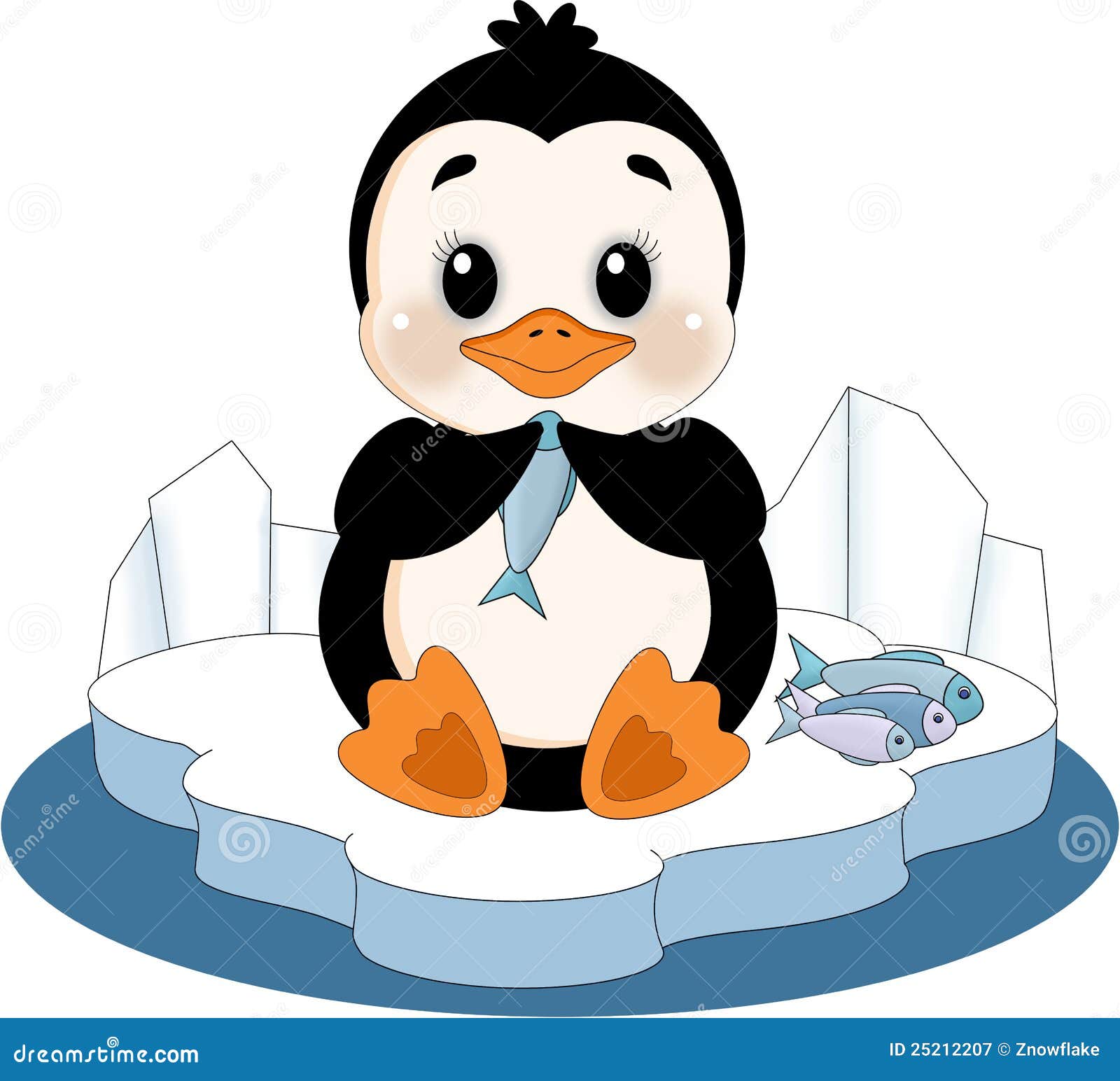 Pinguin auf Eis Floe stock abbildung. Illustration von eisberg 25212207