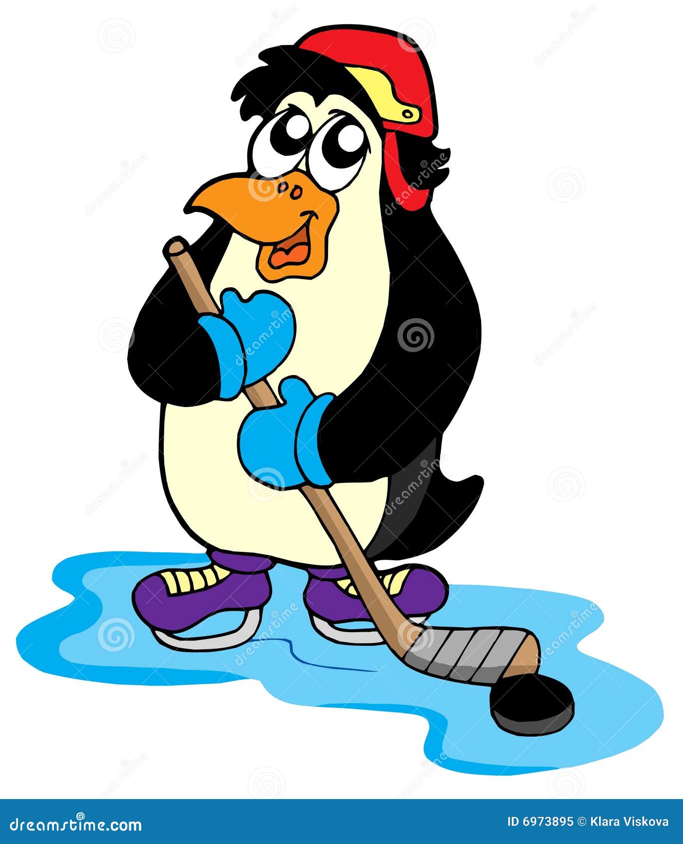 Pinguinhockeyspieler - Vektorillustraton.