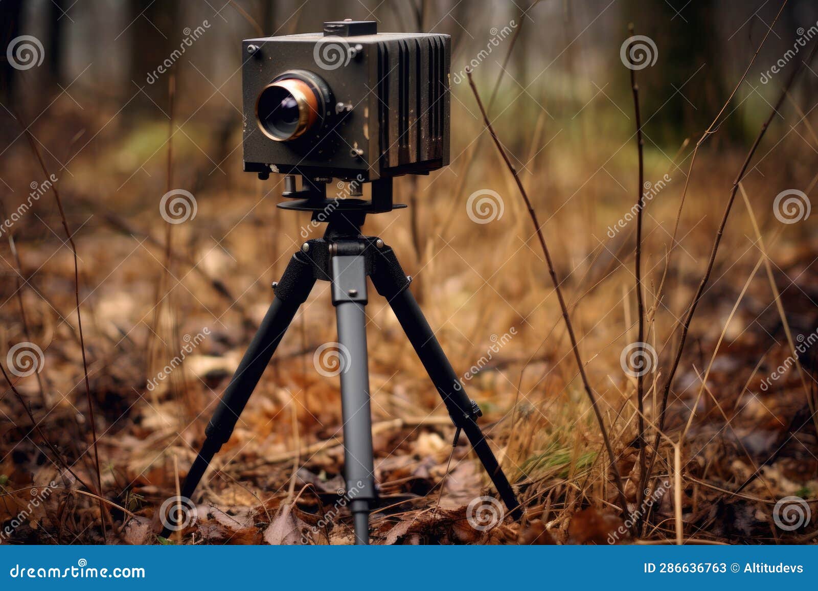 Pinhole Camera with Tripod for Stabilization Stock Image Image of
