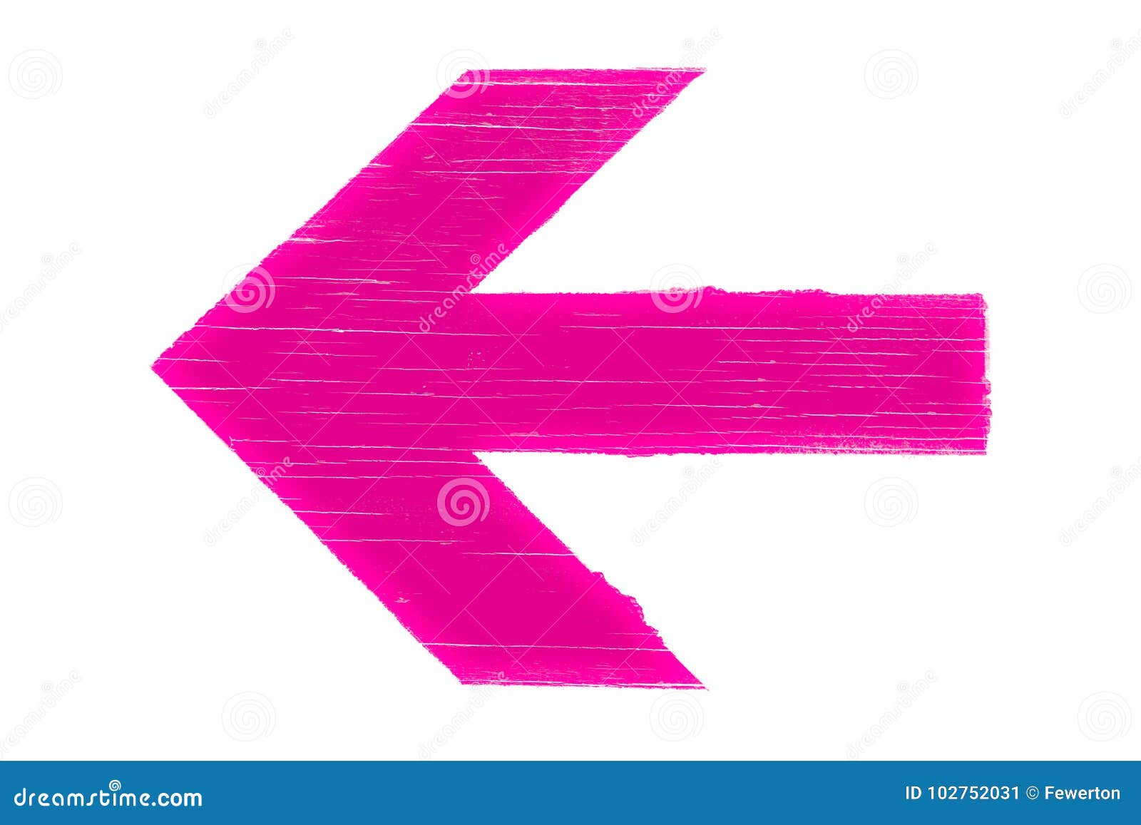 pink arrow manually painted on wooden signboard texture
